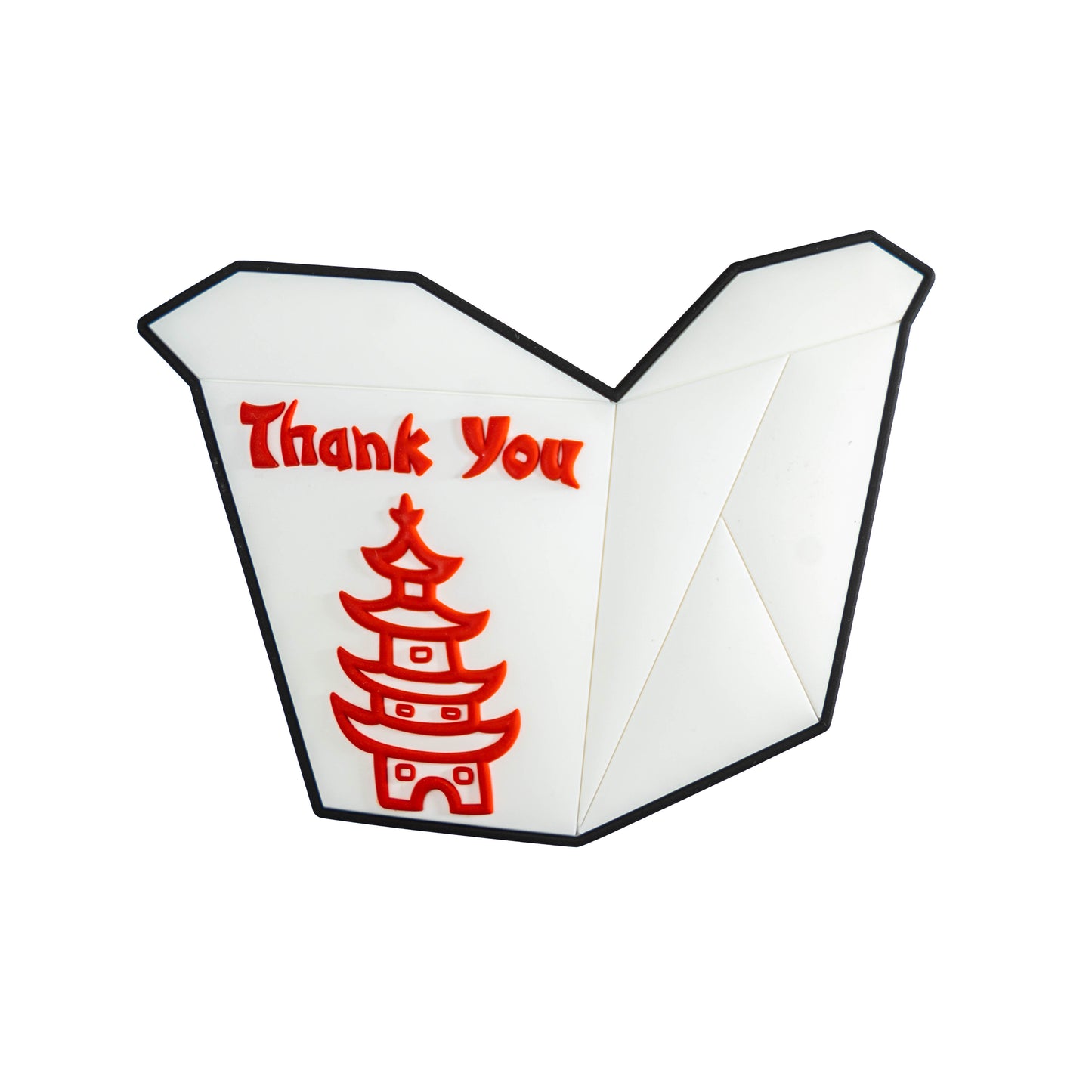 Thank You Take Out Box (Black Outline) - Large